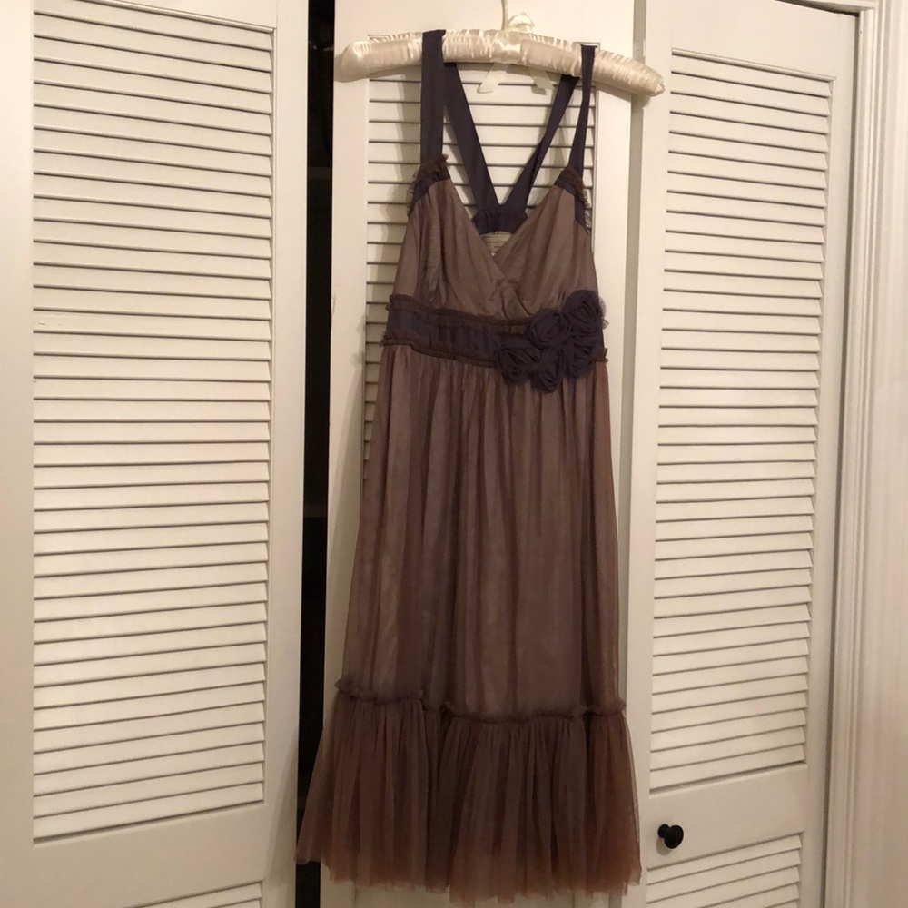 Anthropologie brown sundress vintage dress Size 6